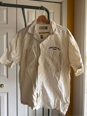 Washington Square Park Cream Embroidered Mechanic Shirt